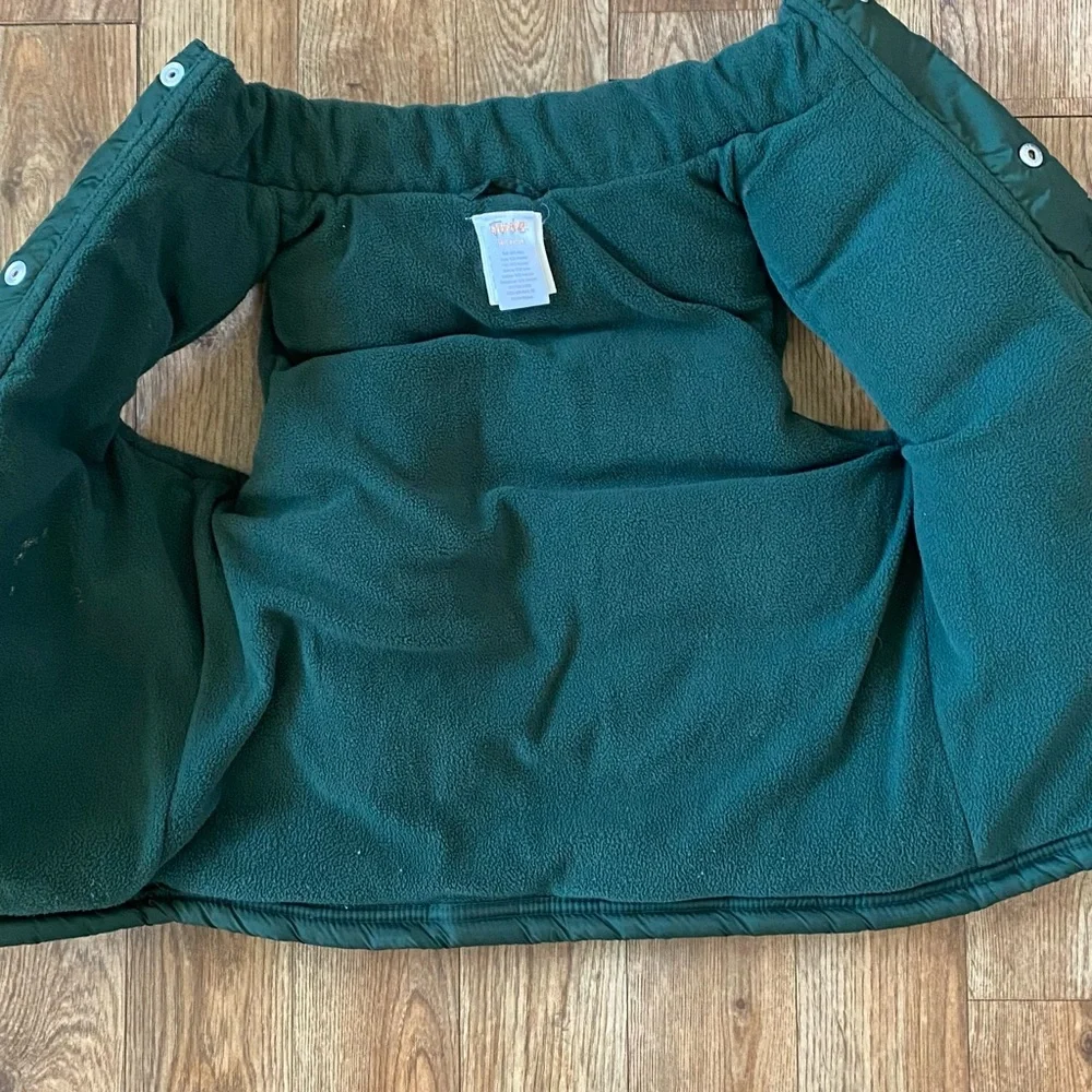 Gymboree Outdoor Winter Vest Snap Front Fleece Lined Puffer Kids XS 3-4 Green